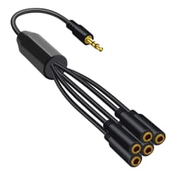 1/8 3.5mm TRS Male To 2/3/4/5/6 Ports 3.5mm Female Jack Headphone Splitter Cable Stereo AUX Audio Adapter for PC MP3 TV Speaker