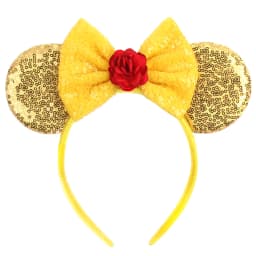 New Chic Mickey Mouse Ears Headband Big Beautiful Bow Sequins Hairband Women Birthday Gift Girls Kids Party Hair Accessorie