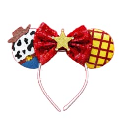 New Chic Mickey Mouse Ears Headband Big Beautiful Bow Sequins Hairband Women Birthday Gift Girls Kids Party Hair Accessorie