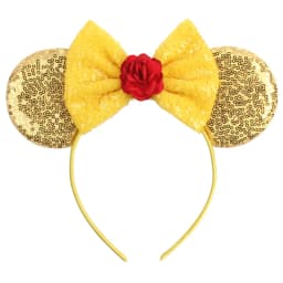 New Chic Mickey Mouse Ears Headband Big Beautiful Bow Sequins Hairband Women Birthday Gift Girls Kids Party Hair Accessorie