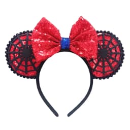 New Chic Mickey Mouse Ears Headband Big Beautiful Bow Sequins Hairband Women Birthday Gift Girls Kids Party Hair Accessorie