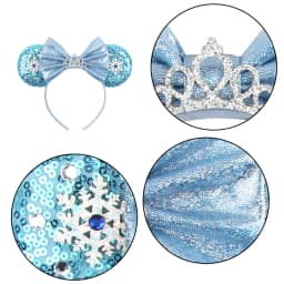 New Chic Mickey Mouse Ears Headband Big Beautiful Bow Sequins Hairband Women Birthday Gift Girls Kids Party Hair Accessorie
