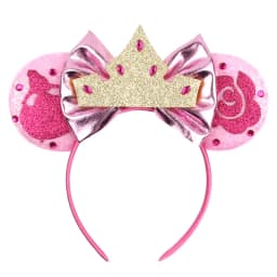 New Chic Mickey Mouse Ears Headband Big Beautiful Bow Sequins Hairband Women Birthday Gift Girls Kids Party Hair Accessorie