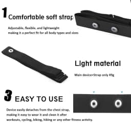 1Pc Heart Rate Monitor Replacement Strap Compatible with Polar H7 H9 H10 Coospo Wahoo Tick Garmin Magene Sensor Band Belt