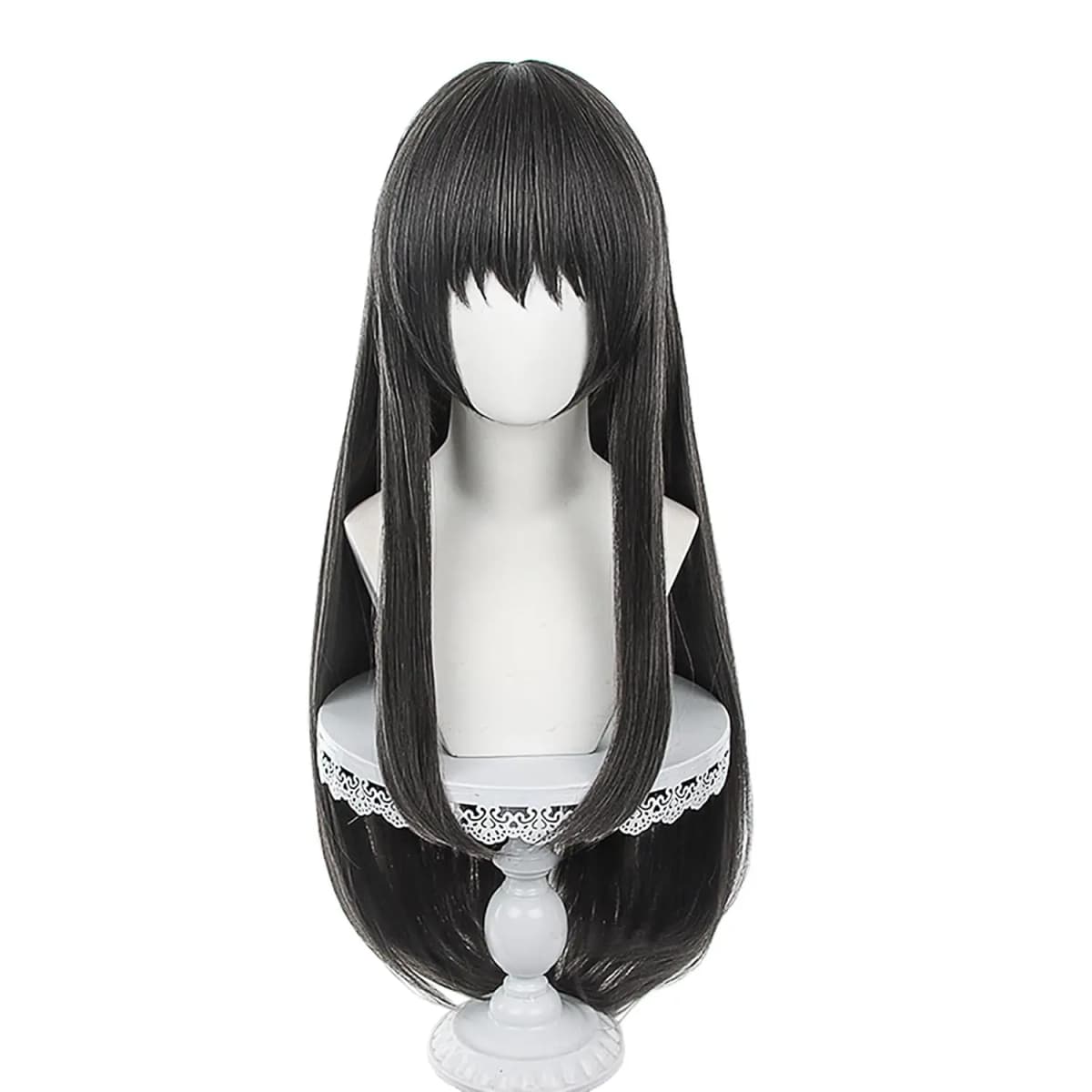 Akemi Homura Cosplay Wig Anime Puella Magi Madoka Magica Black Long Straight Hair Wig for Adult Cos Halloween Christmas Party