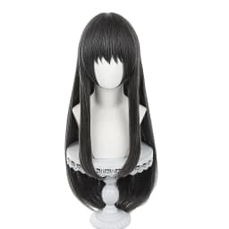 Akemi Homura Cosplay Wig Anime Puella Magi Madoka Magica Black Long Straight Hair Wig for Adult Cos Halloween Christmas Party