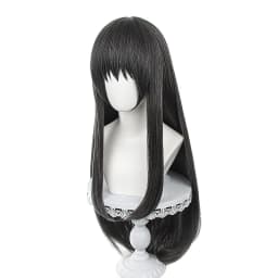 Akemi Homura Cosplay Wig Anime Puella Magi Madoka Magica Black Long Straight Hair Wig for Adult Cos Halloween Christmas Party