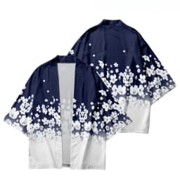 Japanese traditional clothing cherry blossom kimono Fashionable printed haori for men women Asian clothing role-playing cardigan