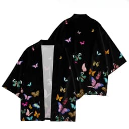 Japanese traditional clothing cherry blossom kimono Fashionable printed haori for men women Asian clothing role-playing cardigan