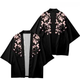 Japanese traditional clothing cherry blossom kimono Fashionable printed haori for men women Asian clothing role-playing cardigan