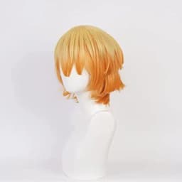Zenitsu Wig Short Yellow Wig For Demon Slayer Cosplay Orange Ombre Wig Cosplay Wig for Synthetic Wig for Halloween Party Cosplay