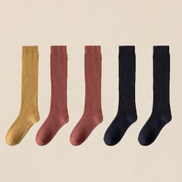 5 Pairs Of Winter Women's Warm Socks Solid Color Breathable And Thickened Knee Length Socks Harajuku Casual Cotton Socks