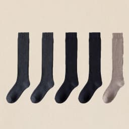 5 Pairs Of Winter Women's Warm Socks Solid Color Breathable And Thickened Knee Length Socks Harajuku Casual Cotton Socks