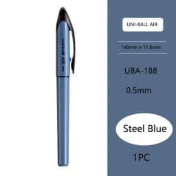 UNI Uni-ball UBA188 Air Roller Ball Pen, 0.5/0.7mm Resin Nib Calligraphy Brush Super Smooth for Handwriting, Signature, Drafting