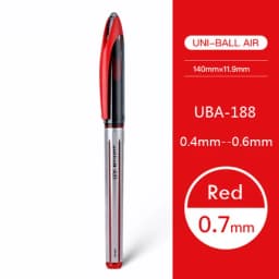 UNI Uni-ball UBA188 Air Roller Ball Pen, 0.5/0.7mm Resin Nib Calligraphy Brush Super Smooth for Handwriting, Signature, Drafting