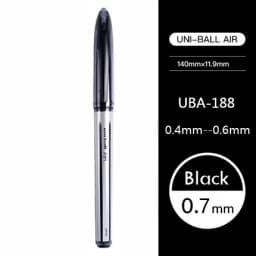 UNI Uni-ball UBA188 Air Roller Ball Pen, 0.5/0.7mm Resin Nib Calligraphy Brush Super Smooth for Handwriting, Signature, Drafting