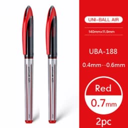 UNI Uni-ball UBA188 Air Roller Ball Pen, 0.5/0.7mm Resin Nib Calligraphy Brush Super Smooth for Handwriting, Signature, Drafting