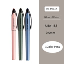 UNI Uni-ball UBA188 Air Roller Ball Pen, 0.5/0.7mm Resin Nib Calligraphy Brush Super Smooth for Handwriting, Signature, Drafting