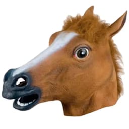 Adult White Horse Mask Girl Dance Horse Head Latex Animal Masks Novelty Halloween Cosplay Costumes Headgear Mascara De Latex
