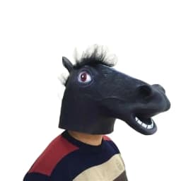 Adult White Horse Mask Girl Dance Horse Head Latex Animal Masks Novelty Halloween Cosplay Costumes Headgear Mascara De Latex