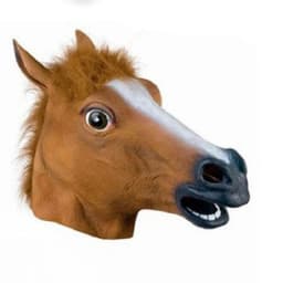 Adult White Horse Mask Girl Dance Horse Head Latex Animal Masks Novelty Halloween Cosplay Costumes Headgear Mascara De Latex