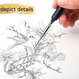 4/5/11pcs Miniature Hook Line Pen Art Painting Brushes Weasel Hair Paint Brush Gouache Watercolor Oil Paint Artists Hand Painted
