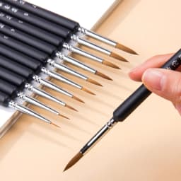 4/5/11pcs Miniature Hook Line Pen Art Painting Brushes Weasel Hair Paint Brush Gouache Watercolor Oil Paint Artists Hand Painted