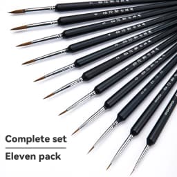 4/5/11pcs Miniature Hook Line Pen Art Painting Brushes Weasel Hair Paint Brush Gouache Watercolor Oil Paint Artists Hand Painted
