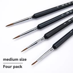 4/5/11pcs Miniature Hook Line Pen Art Painting Brushes Weasel Hair Paint Brush Gouache Watercolor Oil Paint Artists Hand Painted