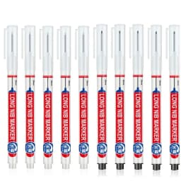 10Pcs/Set 20mm Deep Hole Long Nib Head Markers For Metal Perforating Pen Waterproof Bathroom Woodworking Decoration Pen