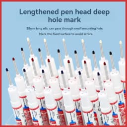 10Pcs/Set 20mm Deep Hole Long Nib Head Markers For Metal Perforating Pen Waterproof Bathroom Woodworking Decoration Pen