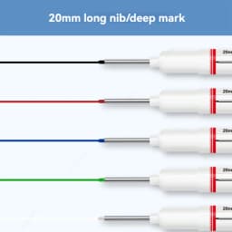 10Pcs/Set 20mm Deep Hole Long Nib Head Markers For Metal Perforating Pen Waterproof Bathroom Woodworking Decoration Pen