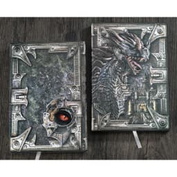 A5 Notebook,Dragon Embossed Retro Hardcover Leather Cover,100 Sheets/Book,Horizontal Line Inside Office Learning Diary QP-04