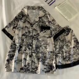 Chinese Elegant Ink and Wash Painting Women's Pajamas Ancient Style Classical Flavor Sleepwear 2024 New Summer Fashion Nightgown