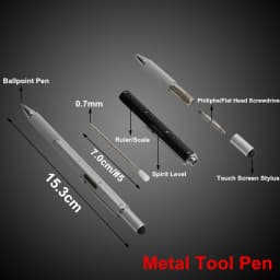 1PCS High Quality handheld tool technology screwdriver ruler Metal Ballpoint Pen multifunction touch the level of foot
