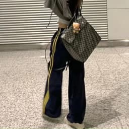 Multi-pocket Striped Full Track Pants For Women Sporty Chic Loose Trendy Retro Straight Casual High Waist Wide Leg Cargo Pants