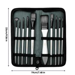 10Pcs/Set Nylon Hair Wooden Handle Watercolor Paint Brush Pen Set Learning DIY Oil Acrylic Painting Art Paint Brushes Supplies