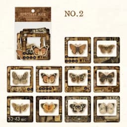 20 Pcs Per Lot Dual Material Specimen Atlas Series Material Pack Art Flower Butterfly Collage Material Paper Note 4 Options