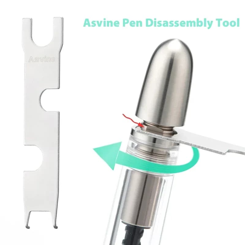 For Asvine P20 P36 P30 P50 V169 Piston and Vacuum Fountain Pens Metal Sliver Removing Tools Wrench School Office Stationery