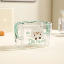 Mini Transparent Coin Purse PVC Waterproof Earphone Bag Cartoon Animal Lipstick Bag Portable Key Case