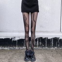 New Goth Lolita Cosplay JK Girls Tights Women Sexy Retro Gothic Kawaii Cross Print Club Stockings Nylon Socks Fishnet Pantyhose