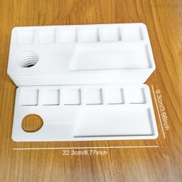 8pcs White Plastic Paint Tray Palettes, Watercolor Palette Painting Tray For Painting Party, DIY Craft And Art Painting