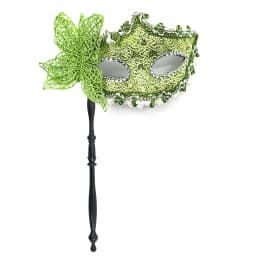 Halloween Party Mask With Holding Stick Evening Prom Masquerade Mask Stage Cosplay Props Venetian Half Face Masks For Women