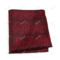 New Jacquard Paisley Pocket Square Classic Red Grey Blue 22cm Hankerchief Fit Business Wedding Party Stage Suit Hanky Gifts