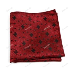 New Jacquard Paisley Pocket Square Classic Red Grey Blue 22cm Hankerchief Fit Business Wedding Party Stage Suit Hanky Gifts