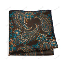 New Jacquard Paisley Pocket Square Classic Red Grey Blue 22cm Hankerchief Fit Business Wedding Party Stage Suit Hanky Gifts