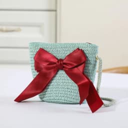 Sweet Kid's Straw Woven Bag Bow Shoulder Bag Outdoor Travel Messenger Bag Beach Bag Mini Children's Coin Purse Handbag