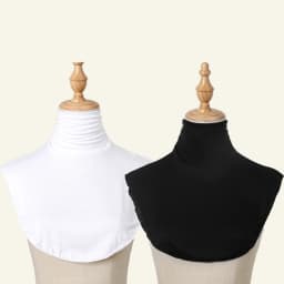 Black Modal High Nack Fake Collar Soft False Collar For Women Solid Color Elastic Jersey Detachable Collar