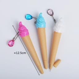 6 Pack Ice Cream Pen Cartoon Writing Cute Neutral Pen Childrens Day Gift 0.38 Mm Neutral Pen School Supplies Random Color