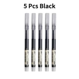 3-5Pcs Straight Liquid Gel Pen Quick-drying,Large-capacity 0.5mmBlack/Blue/red Ink for Writing School Office Stationery Supplies